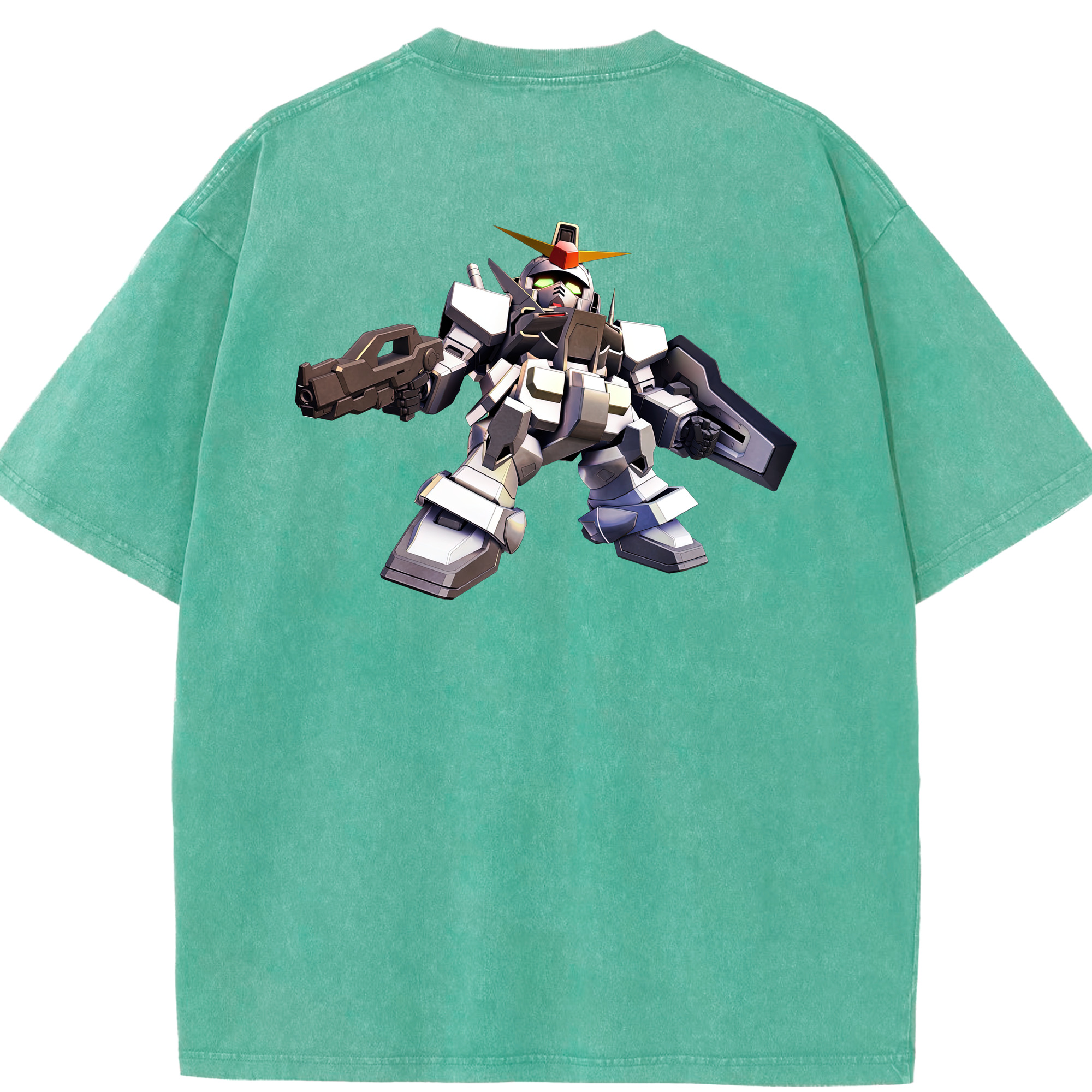 （画像用） 機動戦士ガンダム Mobile Suit Gundam 綿100% ヴィンテージ風 半袖Tシャツ（背面プリント）
